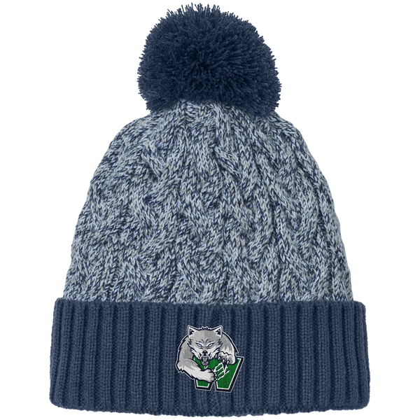 Woodbridge Wolfpack New Era Marled Knit Pom Beanie