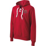Apple Core Lace Up Pullover Hooded Sweatshirt